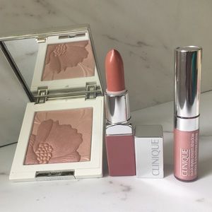 (3 items) Clinique eye + lip + cheek bundle